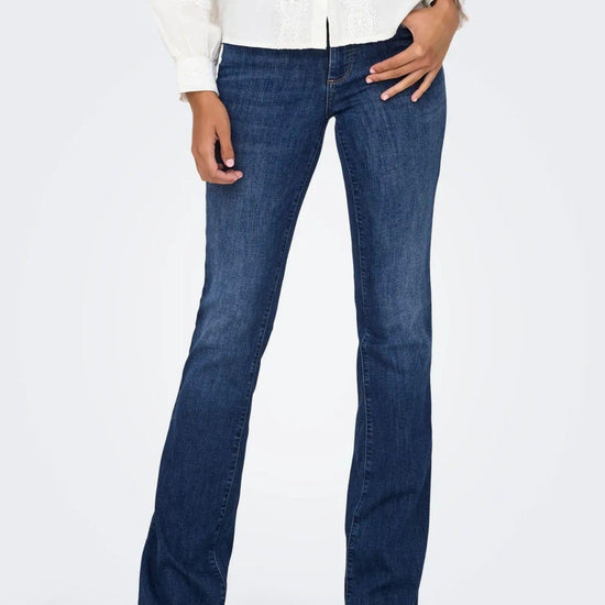 Jeans Donna Only Onlann Blu Denim Scuro<BR/> 15337824 Dark Blue Denim ONLY 