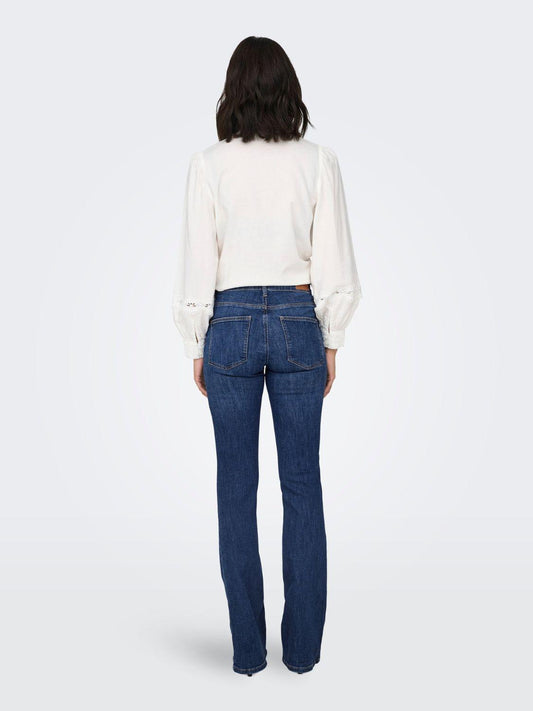 Jeans Flared fit Donna Dark Blue Denim 15337824 Dark Blue Denim ONLY 