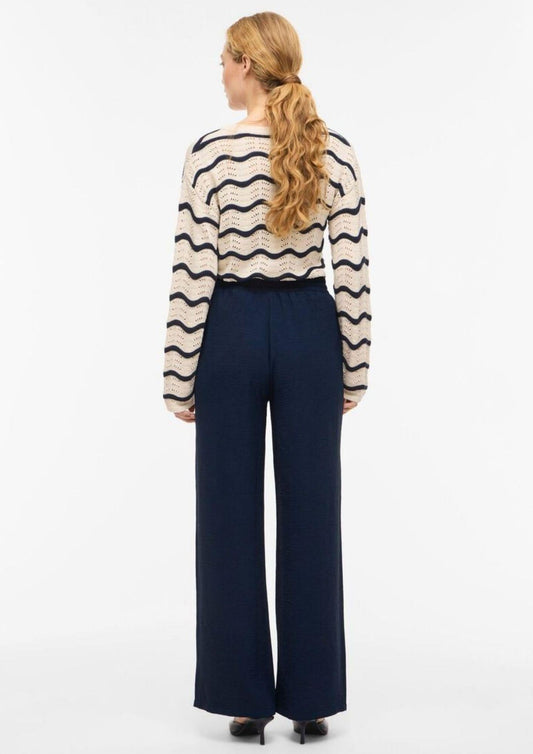 Vila Women's Vijosa Navy Blue Trousers