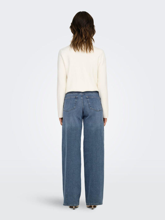 Jeans Wide Fit Donna Special Blue Grey Denim
