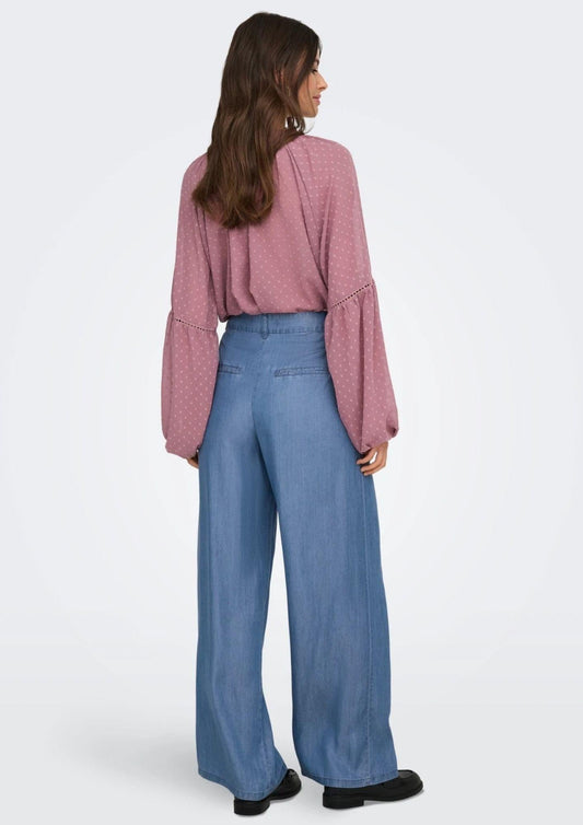 Jacqueline De Yong - Women's Jasper Mid Blue Denim Trousers