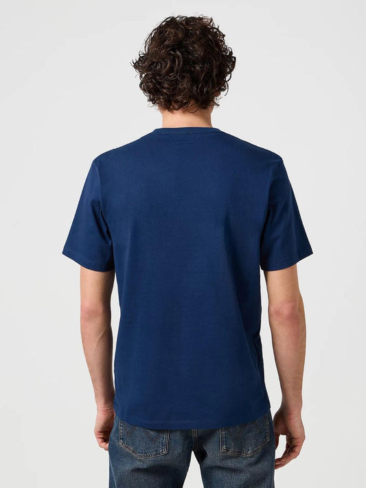 T-shirt Logo Piccolo Uomo Blu Navy