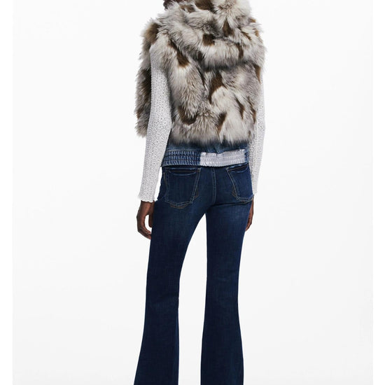 Desigual Gilet di Jeans con Pelliccia Sintetica Donna 25WWEW57 6008 DESIGUAL 