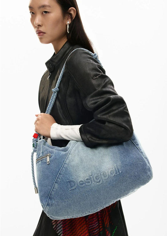 Desigual - Women's Bag Half Logo Denim Leiria 2.0 Light Denim