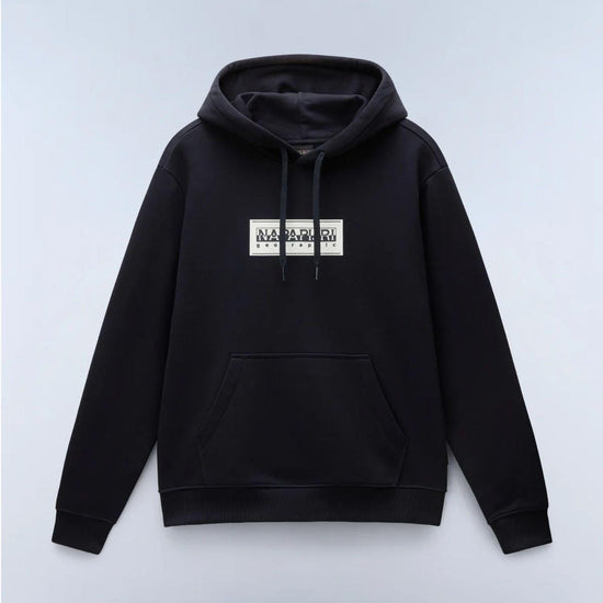 Napapijri Felpa con Cappuccio Box Logo Uomo Nero NP0A4I19 041 NAPAPIJRI 