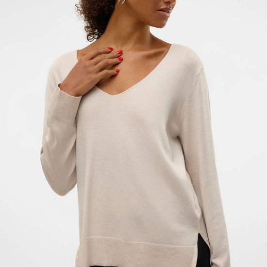Vero Moda VMSILJE Pullover Donna Grey Moonbeam 10320451 Moonbeam VERO MODA 