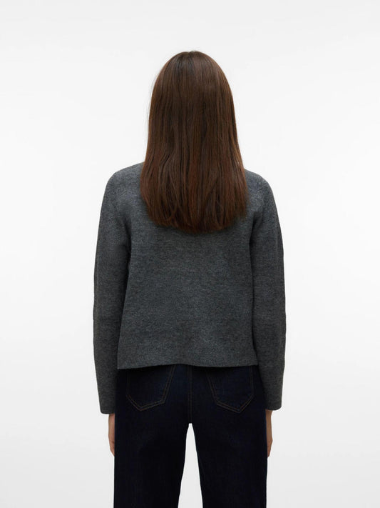 Vero Moda VMMARINA Cardigan in Maglia Donna Grey Dark Grey Melange