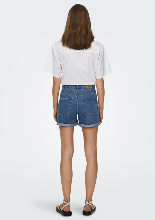 Only - Pantaloncini Donna Vega Medium Blu Denim