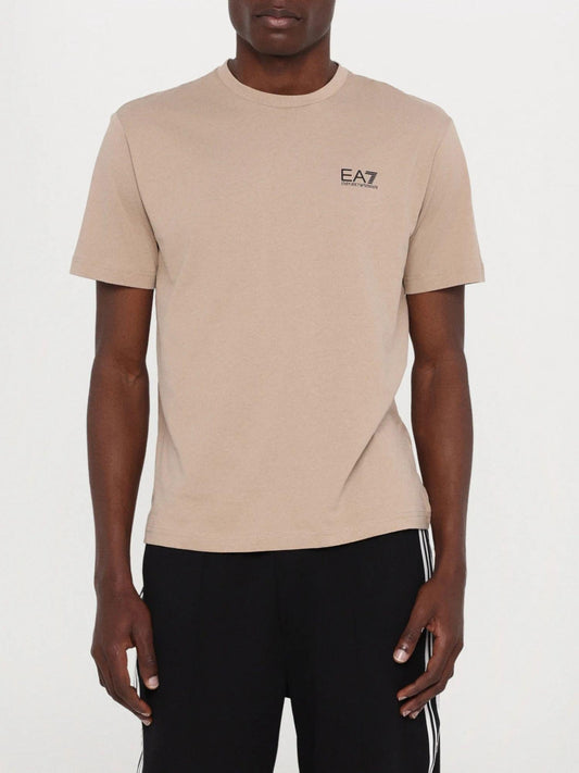 T-shirt EA7 Emporio Armani con stampa Nero Cobblestone