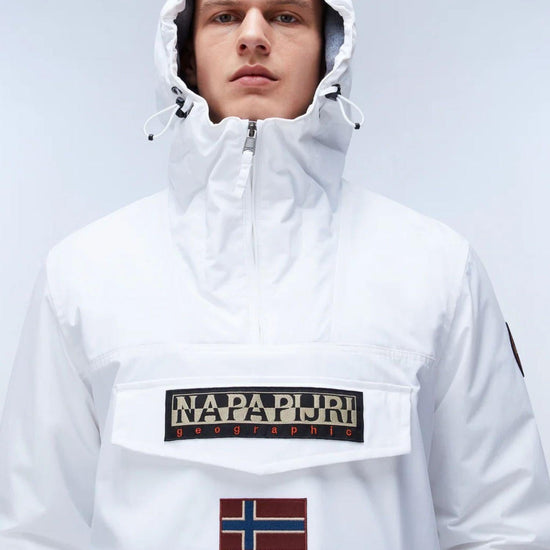 Napapijri Giacca Anorak Invernale Uomo Rainforest Grigio Chiaro NP0A4GMC 002 NAPAPIJRI 