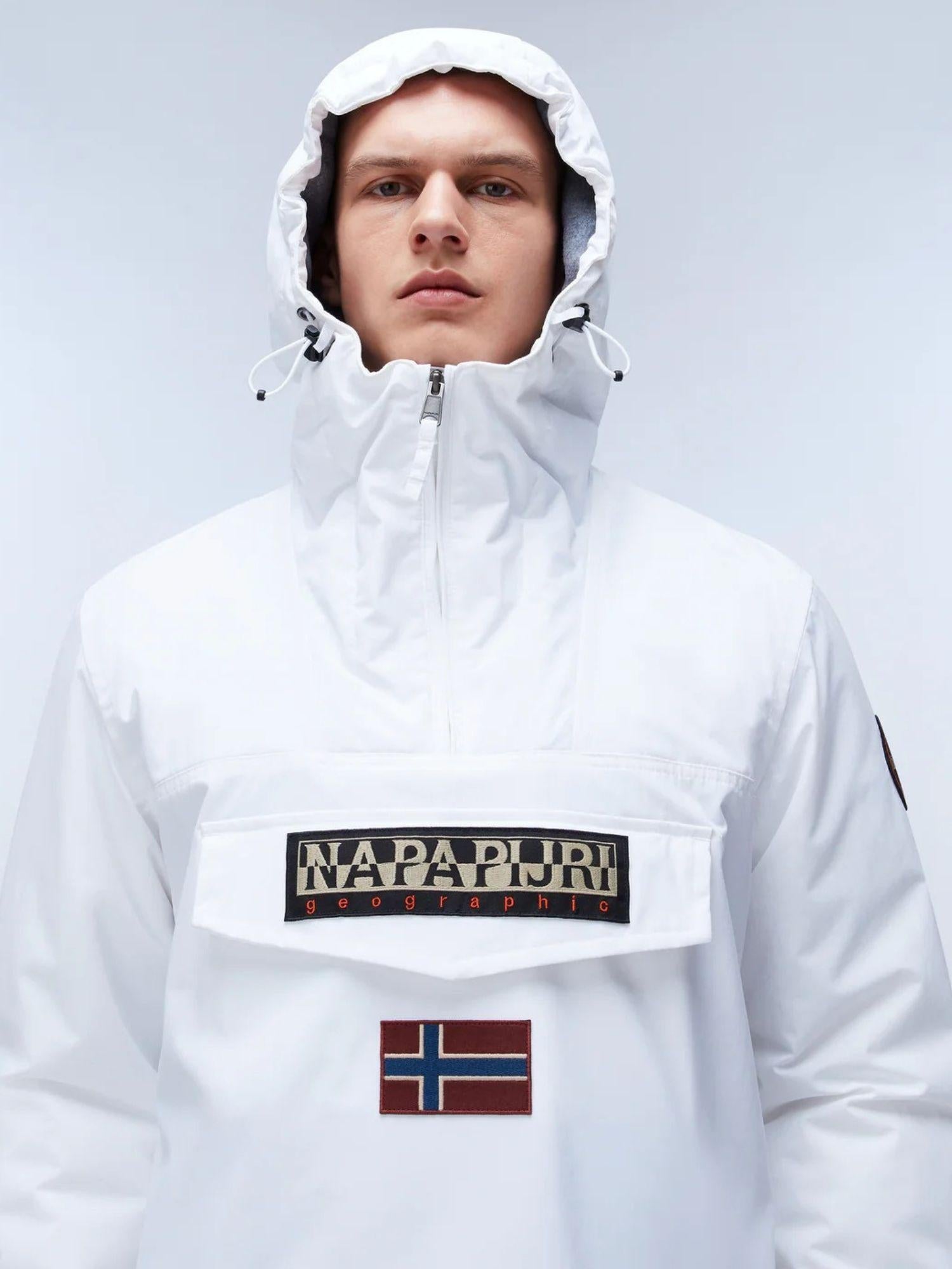 Napapijri Giacca Anorak Invernale Uomo Rainforest Grigio Chiaro NP0A4GMC 002 NAPAPIJRI 