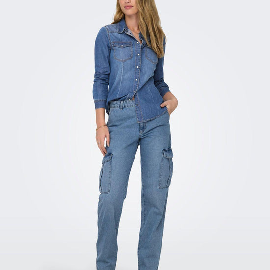 Camicia di jeans Donna Medium Blue Denim 15315185 Medium Blue Denim ONLY 