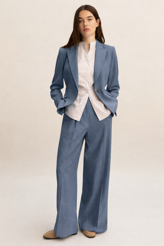 Emme Marella - Completo Donna slogan Azzurro Denim