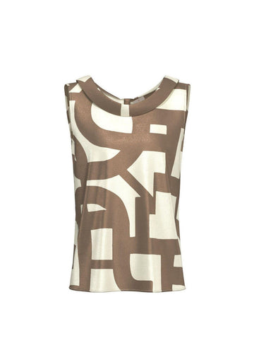 Emme Marella - Canotta Donna gommoso Tortora Geometrico