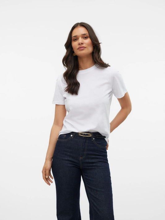 Vero Moda Women's T-Shirt White Paulina