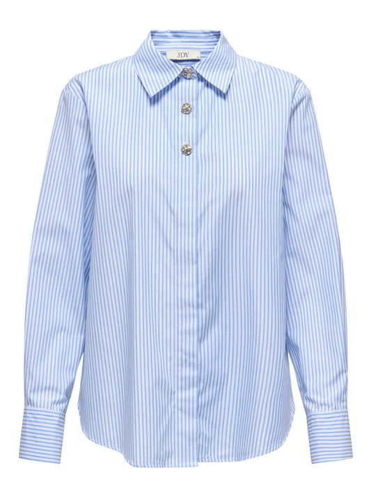 Jacqueline De Yong Women's Soho White Cashmere Blue Shirt
