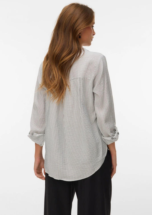 Vero Moda - Women's Kaja Black White Blouse