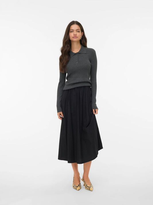 SILJERIB Pullover Donna Grigio Scuro Melange