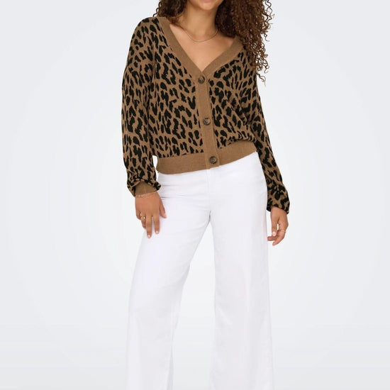 Cardigan Donna Only Vienna Marrone 15347875 Toasted Coconut ONLY 