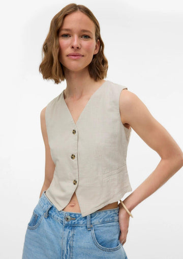 Vero Moda Top Donna Caia Grigio Argento