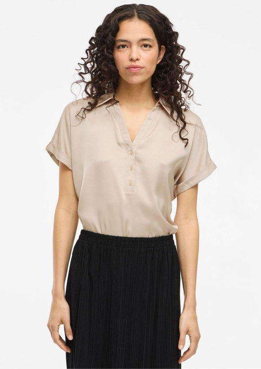 Vila - Women's Enna Grey Shirt
