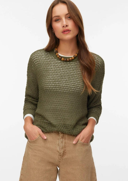 Vero Moda - Women's Charlene Green Pullover