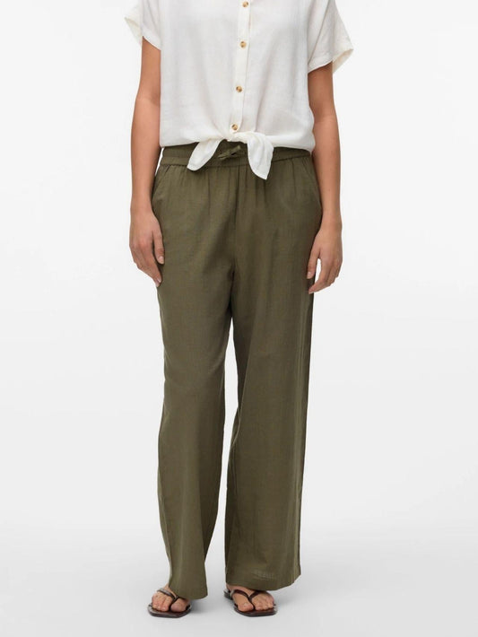 Vero Moda - Women's Caia Green Trousers