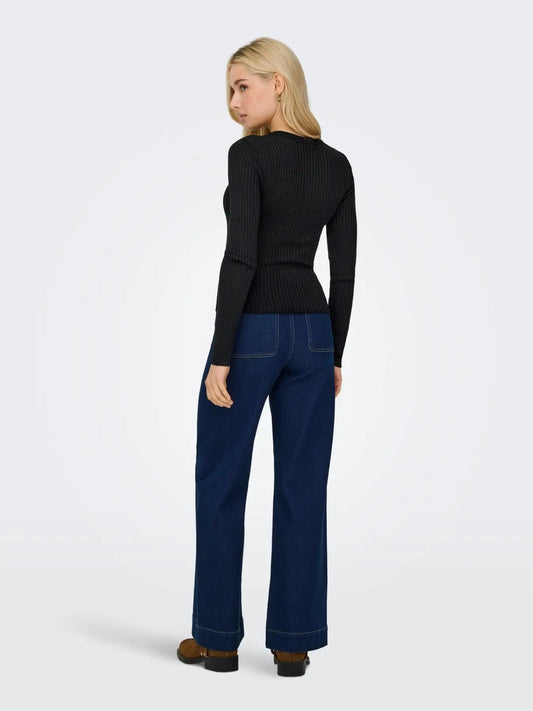 Jacqueline De Yong JDYPLUM Pullover Donna Nero 15330569 Black JACQUELINE DE YONG 