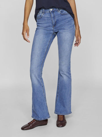 Vila Pantaloni a Zampa Donna Light Blue Vibetty