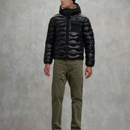 Blauer Giacca Invernale Uomo Bryant Nera con Interno Beige BLUC02080 5958 999 BLAUER 