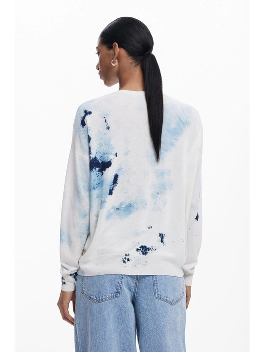 Maglione papaveri Donna Bianco