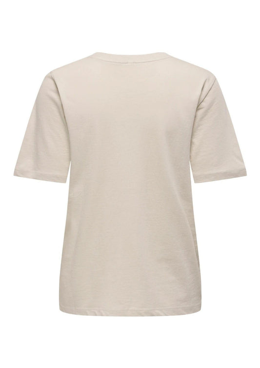 Only - Women's T-Shirt Happy Oatmeal Grey