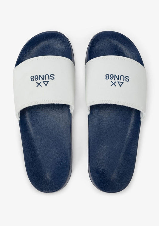 Sun68 - Ciabatte Uomo Blu Navy e Bianche