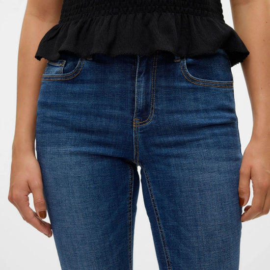 Vero Moda VMFLASH Vita media Flared Fit Jeans Donna Dark Blue Denim 10310511 Dark Blue Denim VERO MODA 