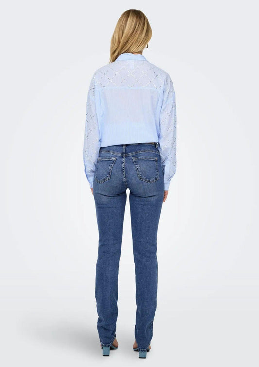 Jeans Donna Only Onlsui Blu Denim Medio 15330805 Medium Blue Denim ONLY 