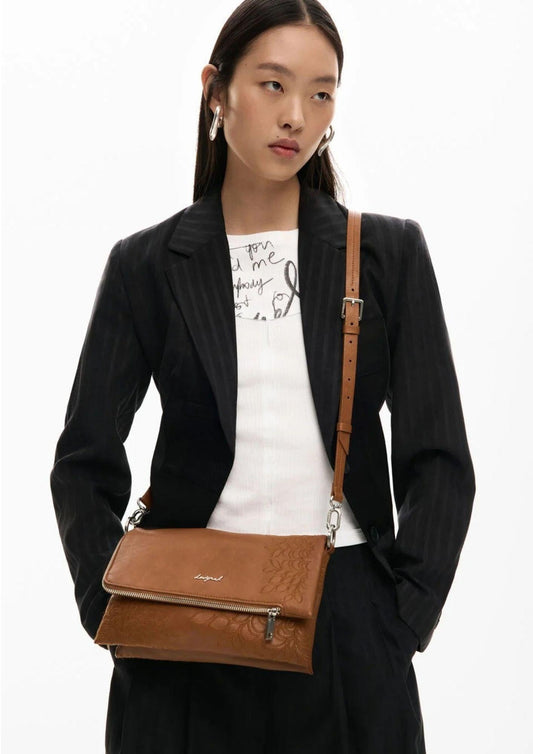 Desigual - Borsa Donna Bag Sierra CAmel Murano Marrone