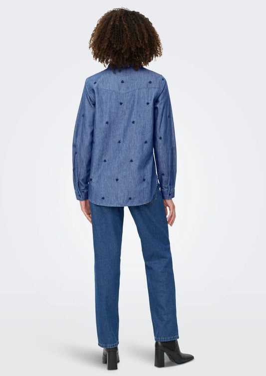 Jacqueline De Yong - Women's Love Mid Blue Denim Shirt