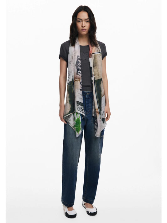 Foulard rettangolare collage Donna Finiture del mare