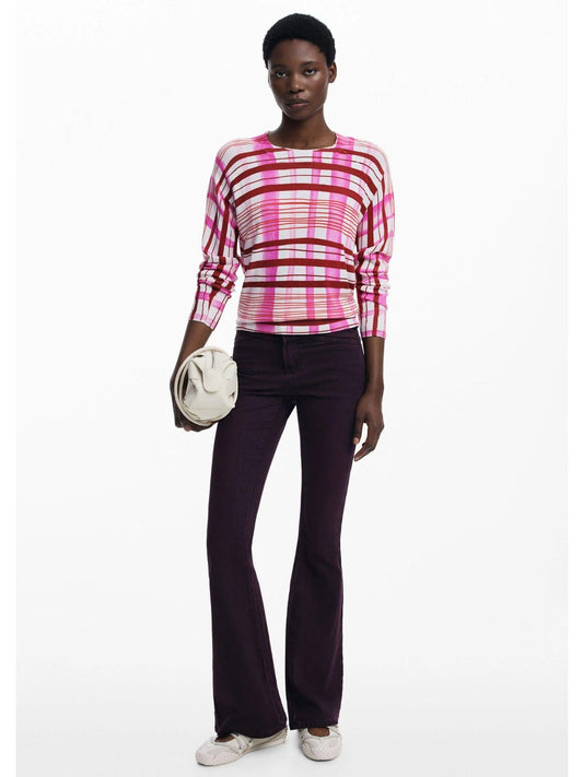 Desigual Maglione a righe mikado Donna Rosa