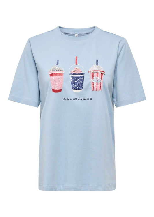 Only - Women's Burst Blue T-Shirt