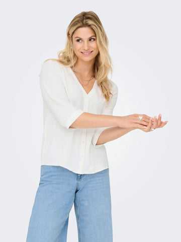 Jacqueline De Yong Camicia Donna Bianco Jdylion