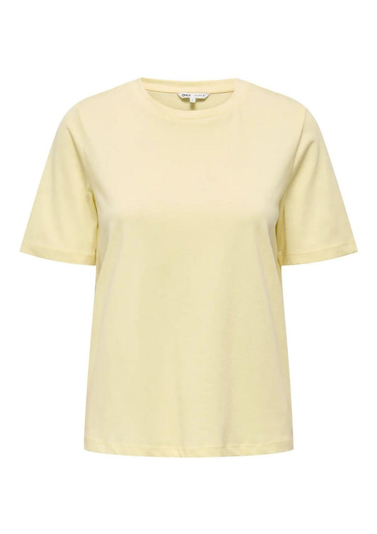 Only - Women's Cashmere T-Shirt Yellow