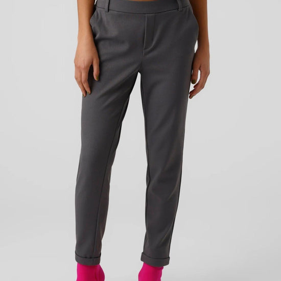 Vero Moda VMMAYA Vita media Pantaloni Donna Grigio Asfalto 10225280 Asphalt VERO MODA 