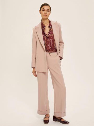 Emme Marella Camicia in twill di viscosa stampata Brunico Donna Bordeaux