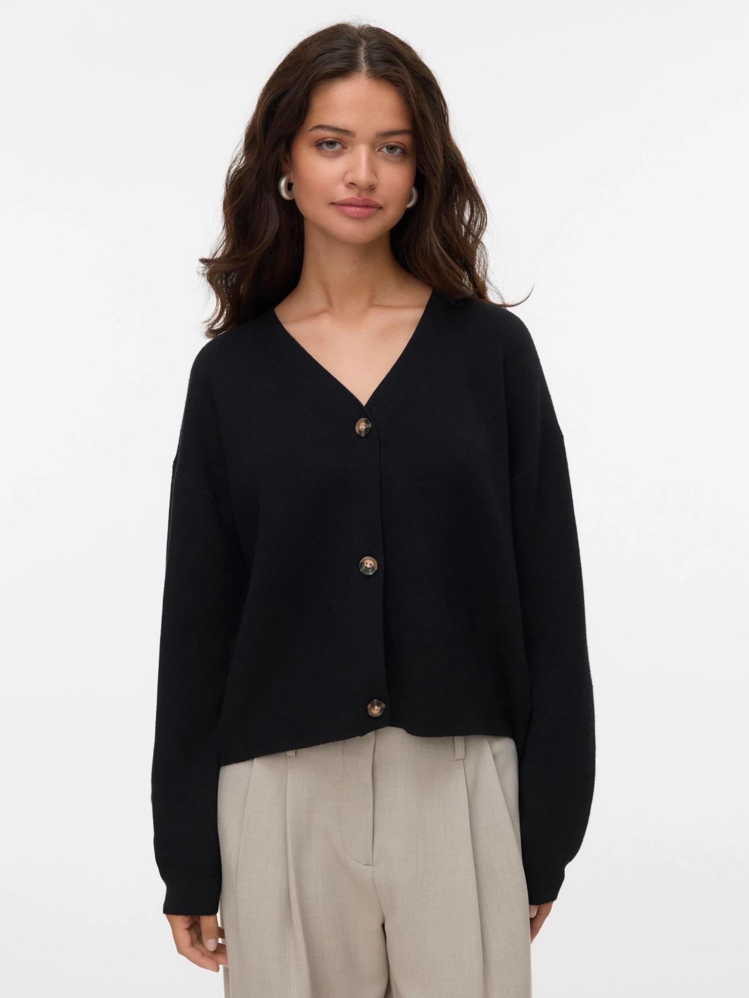 Vero Moda VMSABA Cardigan in Maglia Donna Nero 10331794 Black VERO MODA 