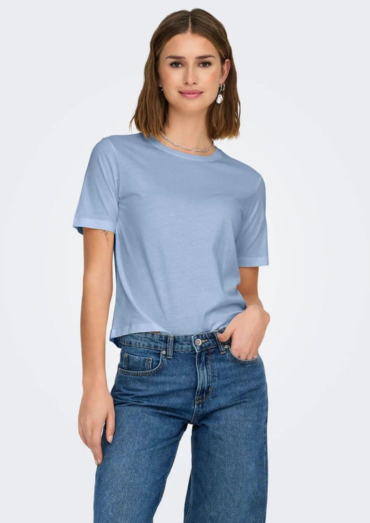 Jacqueline De Yong - T-Shirt Donna Rex Blu Kentucky