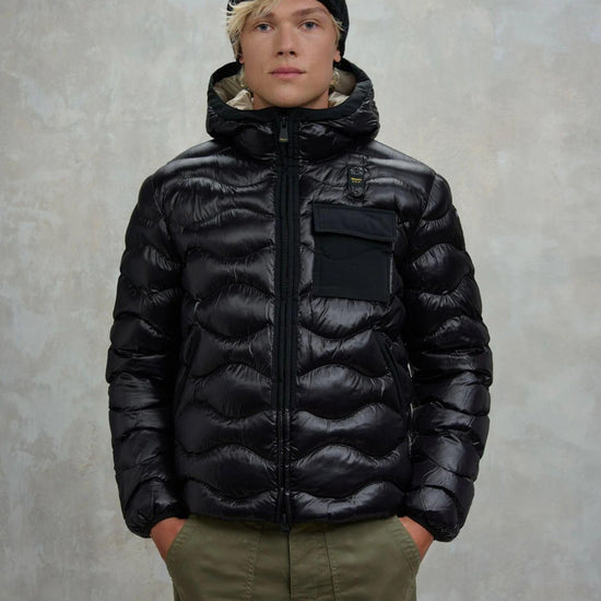 Blauer Giacca Invernale Uomo Bryant Nera con Interno Beige BLUC02080 5958 999 BLAUER 