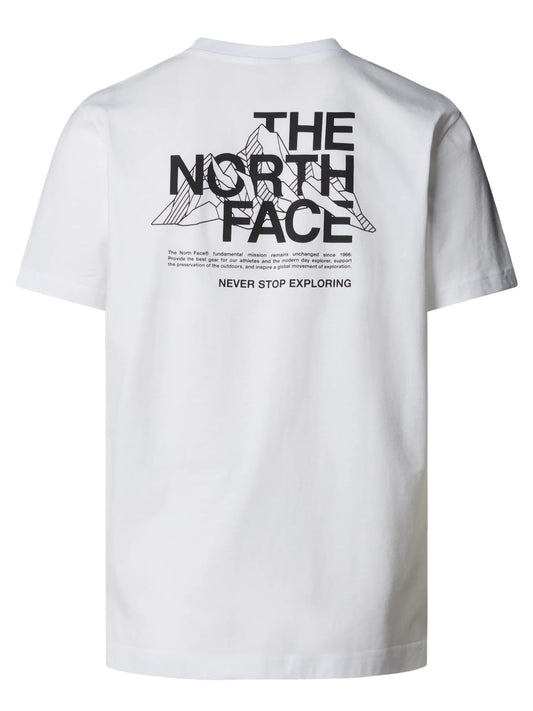 The North Face T-Shirt Mountain Sketch Uomo Bianco