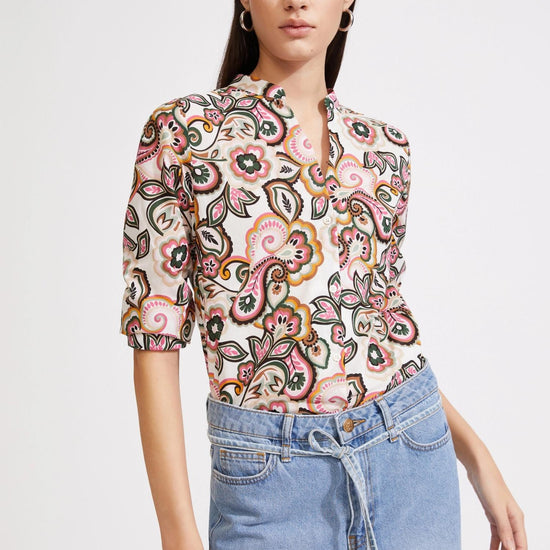 Emme Marella Camicia in mussola Accolto Donna Verde Bottiglia 2515111132200 004 EMME MARELLA 