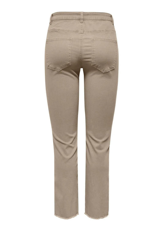 Only - Women's Trousers Silver Mink